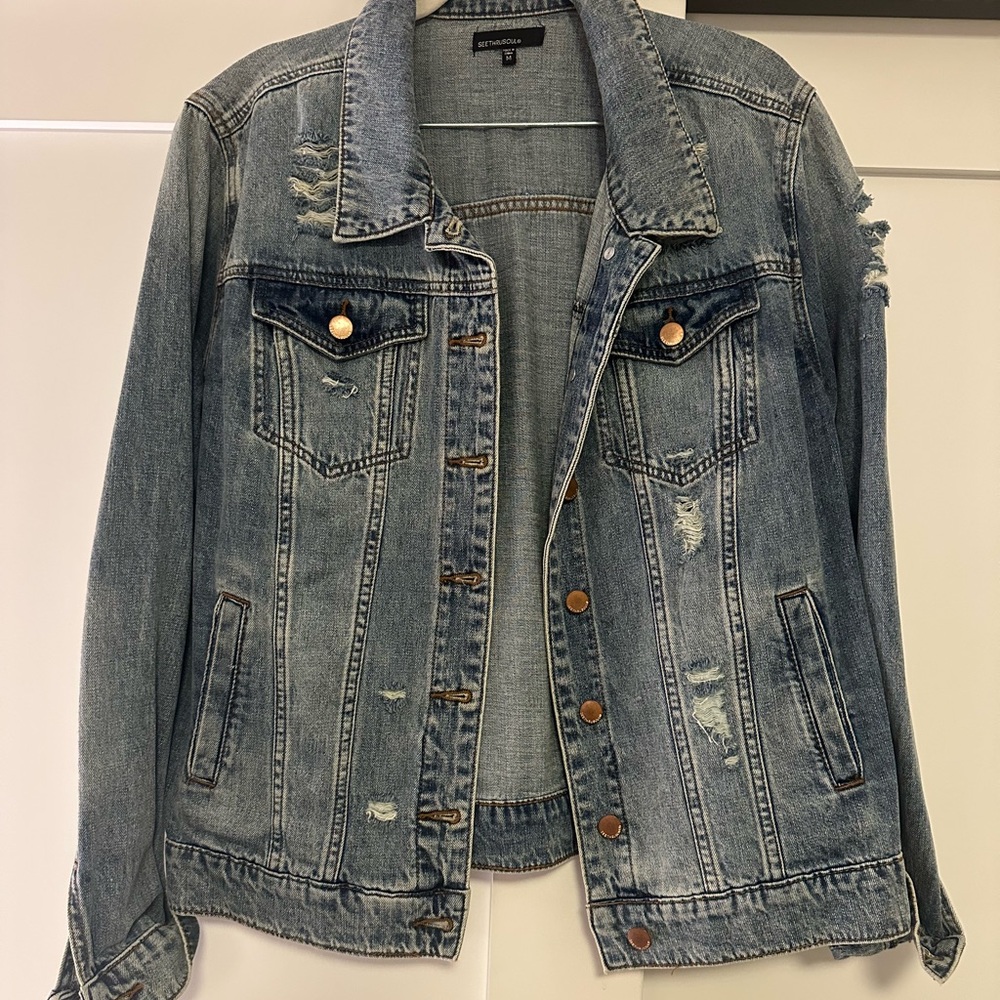 STS Women’s Distressed Denim Jacket- M